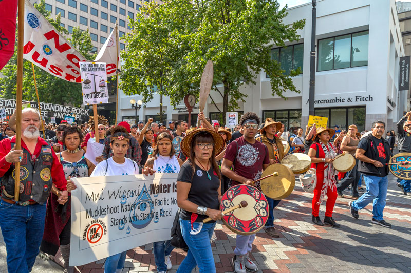 Indigenous activists march in solidarity